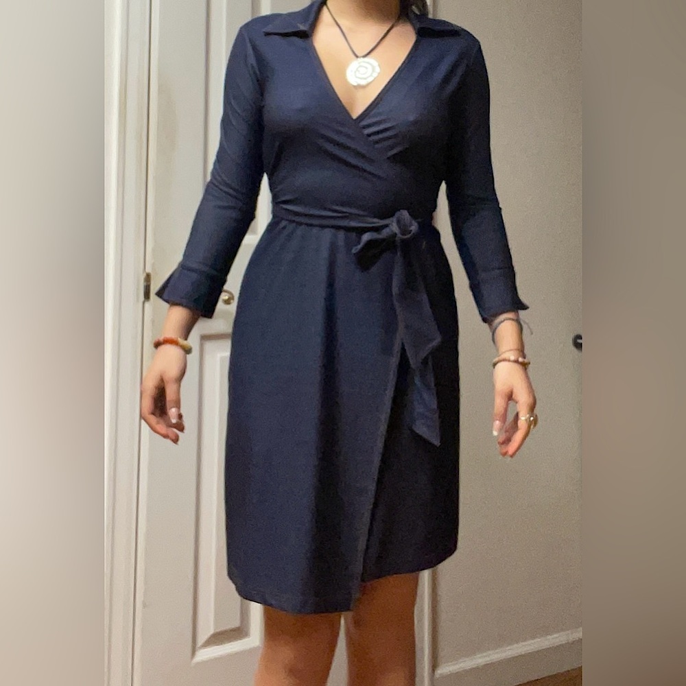 Denim Wrap Dress